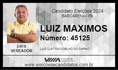 Candidato LUIZ MAXIMOS 2024 - BARCARENA - Eleições