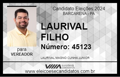 Candidato LAURIVAL FILHO 2024 - BARCARENA - Eleições