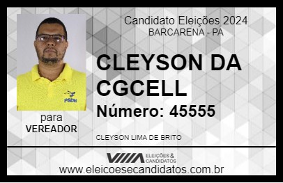 Candidato CLEYSON DA CGCELL 2024 - BARCARENA - Eleições