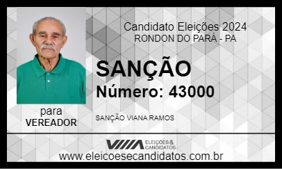 Candidato SANÇÃO 2024 - RONDON DO PARÁ - Eleições