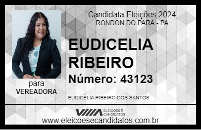 Candidato EUDICELIA RIBEIRO 2024 - RONDON DO PARÁ - Eleições