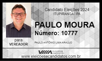 Candidato PAULO MOURA 2024 - ITUPIRANGA - Eleições