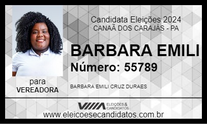 Candidato BARBARA EMILI 2024 - CANAÃ DOS CARAJÁS - Eleições