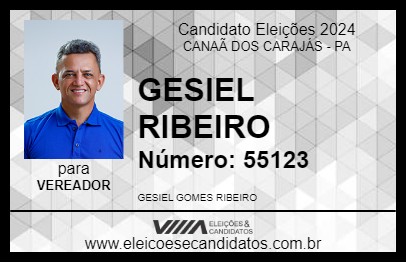 Candidato GESIEL RIBEIRO 2024 - CANAÃ DOS CARAJÁS - Eleições