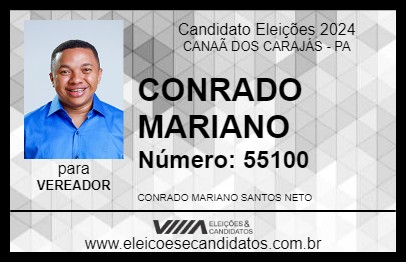 Candidato CONRADO MARIANO 2024 - CANAÃ DOS CARAJÁS - Eleições