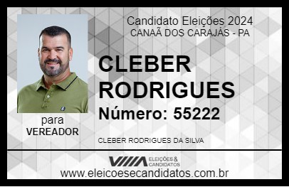 Candidato CLEBER RODRIGUES 2024 - CANAÃ DOS CARAJÁS - Eleições