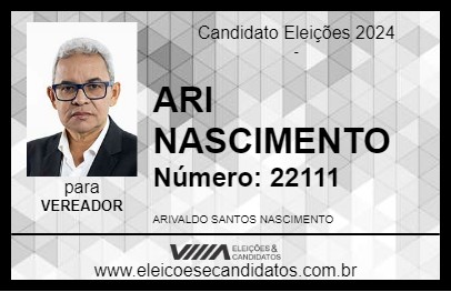 Candidato ARI NASCIMENTO 2024 - XINGUARA - Eleições