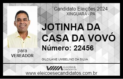 Candidato JOTINHA DA CASA DA VOVÓ 2024 - XINGUARA - Eleições