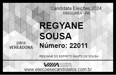 Candidato REGYANE SOUSA 2024 - XINGUARA - Eleições