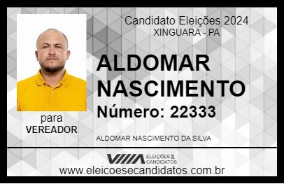 Candidato ALDOMAR NASCIMENTO 2024 - XINGUARA - Eleições