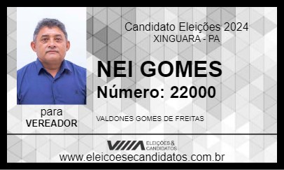 Candidato NEI GOMES 2024 - XINGUARA - Eleições