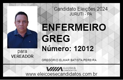 Candidato ENFERMEIRO GREG 2024 - JURUTI - Eleições