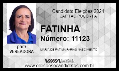 Candidato FATINHA 2024 - CAPITÃO POÇO - Eleições