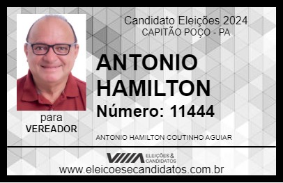 Candidato ANTONIO HAMILTON 2024 - CAPITÃO POÇO - Eleições