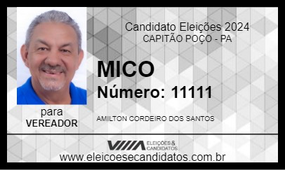 Candidato MICO 2024 - CAPITÃO POÇO - Eleições