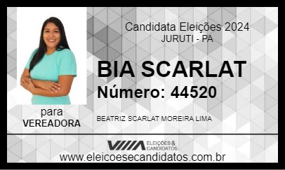 Candidato BIA SCARLAT 2024 - JURUTI - Eleições