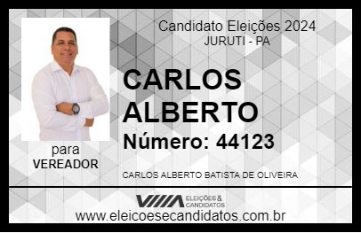 Candidato CARLOS ALBERTO 2024 - JURUTI - Eleições