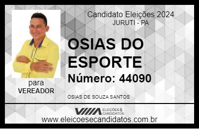 Candidato OSIAS DO ESPORTE 2024 - JURUTI - Eleições