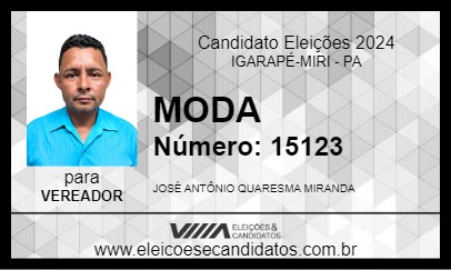 Candidato MODA 2024 - IGARAPÉ-MIRI - Eleições