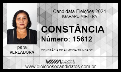 Candidato CONSTÂNCIA 2024 - IGARAPÉ-MIRI - Eleições