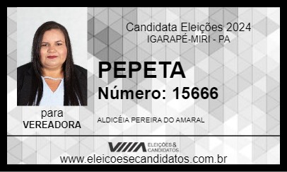 Candidato PEPETA 2024 - IGARAPÉ-MIRI - Eleições