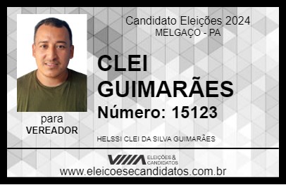 Candidato CLEI GUIMARÃES 2024 - MELGAÇO - Eleições