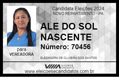 Candidato ALE DO SOL NASCENTE 2024 - NOVO REPARTIMENTO - Eleições