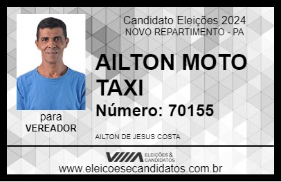 Candidato AILTON MOTO TAXI 2024 - NOVO REPARTIMENTO - Eleições