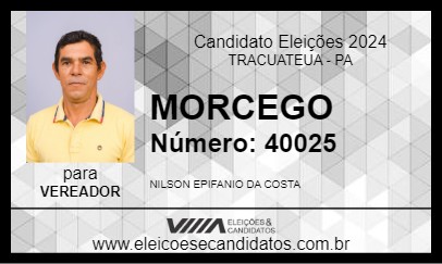 Candidato MORCEGO 2024 - TRACUATEUA - Eleições