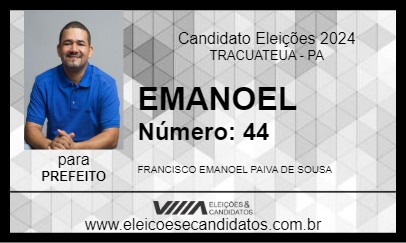 Candidato EMANOEL 2024 - TRACUATEUA - Eleições