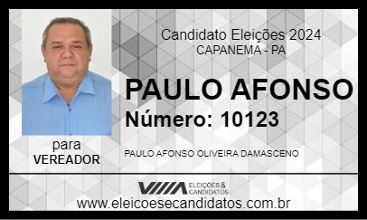 Candidato PAULO AFONSO 2024 - CAPANEMA - Eleições