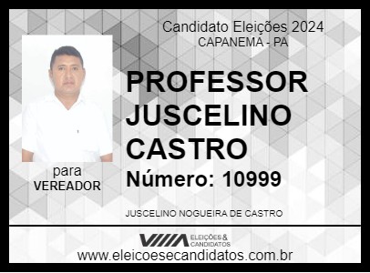 Candidato PROFESSOR JUSCELINO CASTRO 2024 - CAPANEMA - Eleições