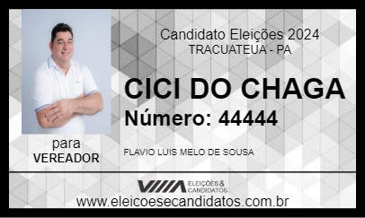 Candidato CICI DO CHAGA 2024 - TRACUATEUA - Eleições