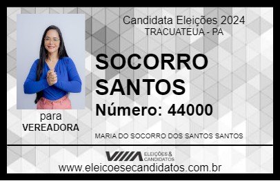 Candidato SOCORRO SANTOS 2024 - TRACUATEUA - Eleições