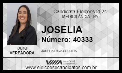 Candidato JOSELIA 2024 - MEDICILÂNDIA - Eleições