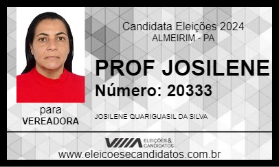 Candidato PROF JOSILENE 2024 - ALMEIRIM - Eleições