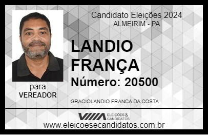 Candidato LANDIO FRANÇA 2024 - ALMEIRIM - Eleições