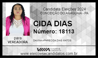 Candidato CIDA DIAS 2024 - CONCEIÇÃO DO ARAGUAIA - Eleições