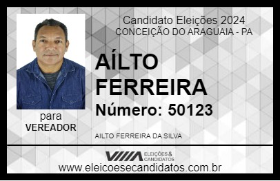 Candidato AÍLTO FERREIRA 2024 - CONCEIÇÃO DO ARAGUAIA - Eleições