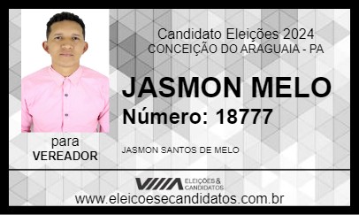 Candidato JASMON MELO 2024 - CONCEIÇÃO DO ARAGUAIA - Eleições