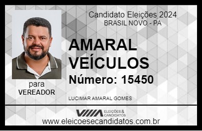 Candidato AMARAL VEÍCULOS 2024 - BRASIL NOVO - Eleições