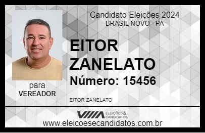 Candidato EITOR ZANELATO 2024 - BRASIL NOVO - Eleições