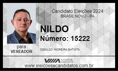 Candidato NILDO 2024 - BRASIL NOVO - Eleições