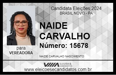 Candidato NAIDE CARVALHO 2024 - BRASIL NOVO - Eleições