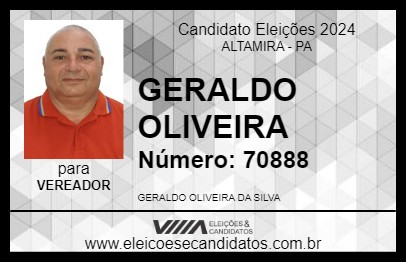 Candidato GERALDO OLIVEIRA 2024 - ALTAMIRA - Eleições