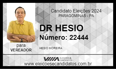 Candidato DR HESIO 2024 - PARAGOMINAS - Eleições