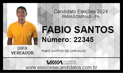 Candidato FABIO SANTOS 2024 - PARAGOMINAS - Eleições