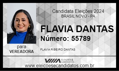 Candidato FLAVIA DANTAS 2024 - BRASIL NOVO - Eleições