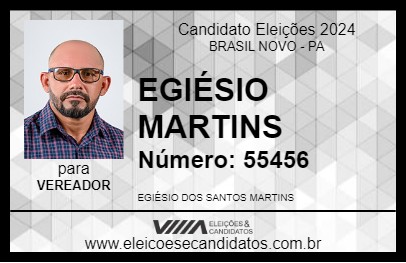 Candidato EGIÉSIO MARTINS 2024 - BRASIL NOVO - Eleições