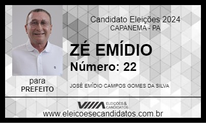 Candidato ZÉ EMÍDIO 2024 - CAPANEMA - Eleições